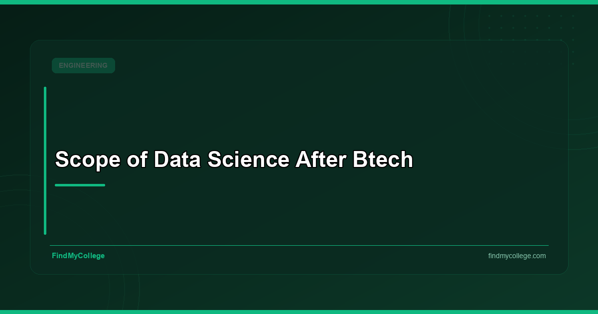 Scope of Data Science After BTech - FindMyCollege