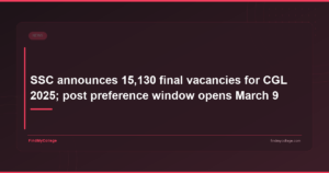 SSC announces 15,130 final vacancies for CGL 2025; post preference window opens March 9 - featured image