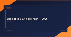 Subject in BBA First Year — 2026
