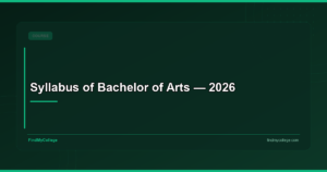 Syllabus of Bachelor of Arts — 2026