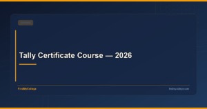 Tally Certificate Course — 2026