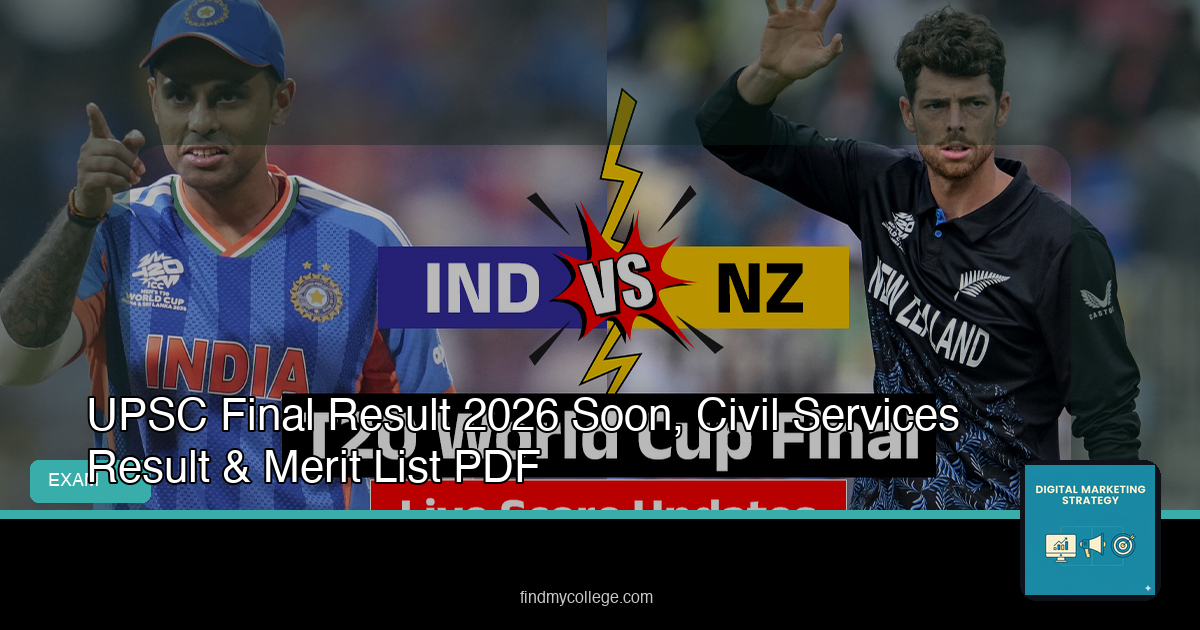 UPSC Final Result 2026 Soon, Civil Services Result & Merit List PDF - FindMyCollege