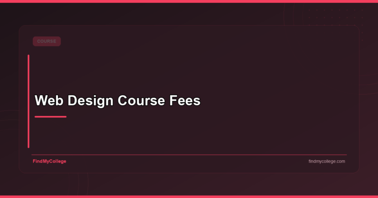 Web Design Course Fees