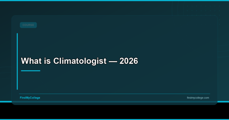 What is Climatologist — 2026