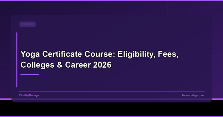 Yoga Certificate Course: Eligibility, Fees, Colleges & Career 2026