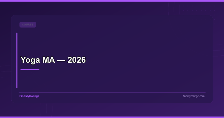 Yoga MA — 2026