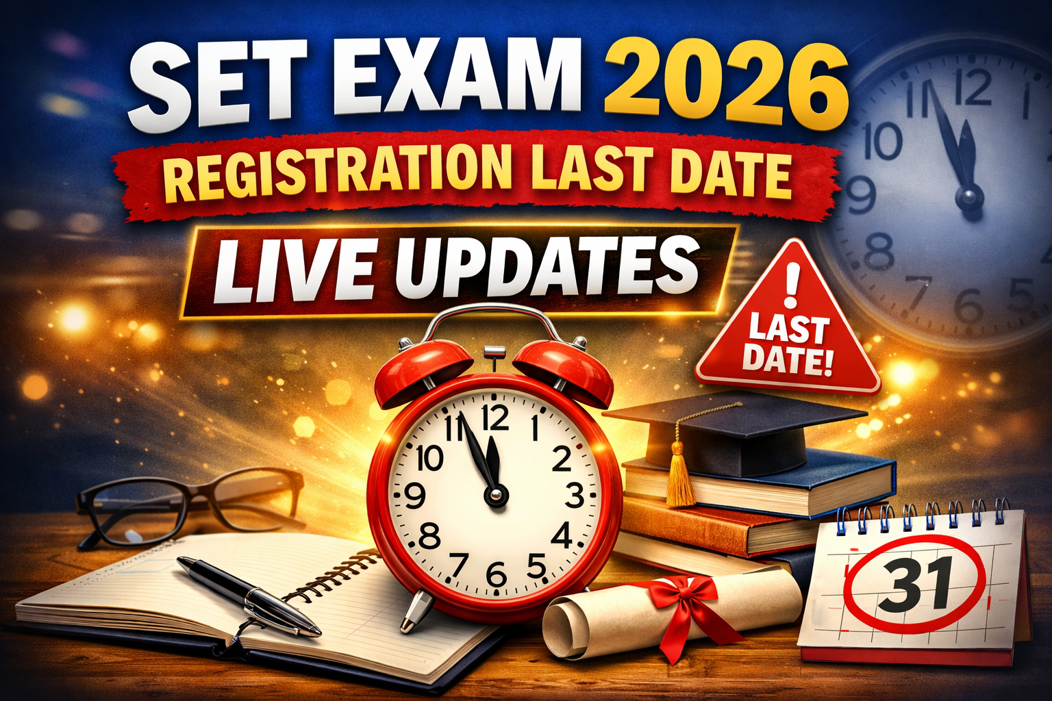 SET Exam 2026 Registration Last Date LIVE Updates