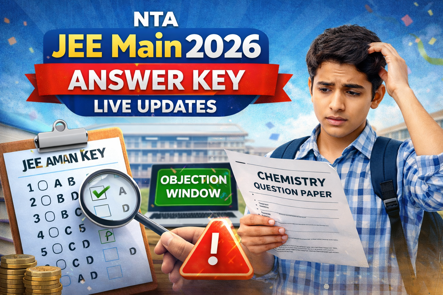 NTA JEE Main 2026 Answer Key Live Updates