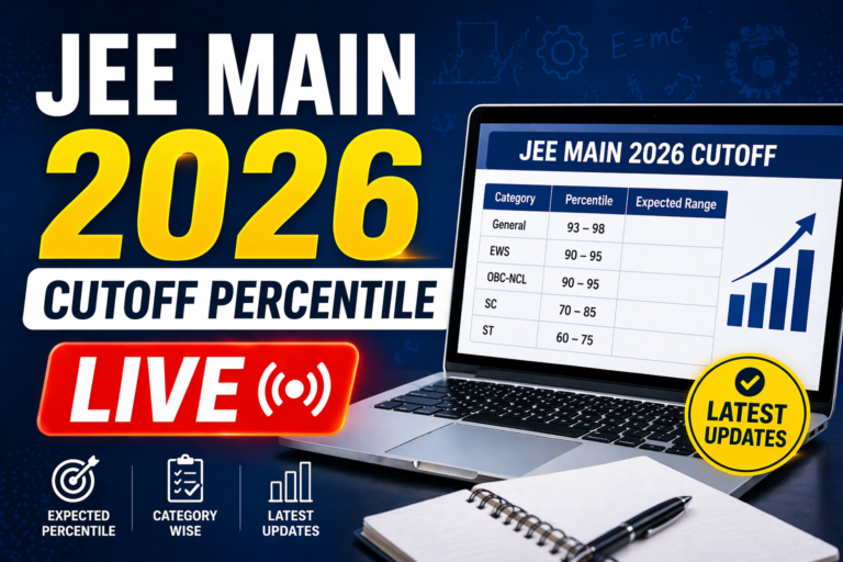JEE Main 2026 Cutoff Percentile Live