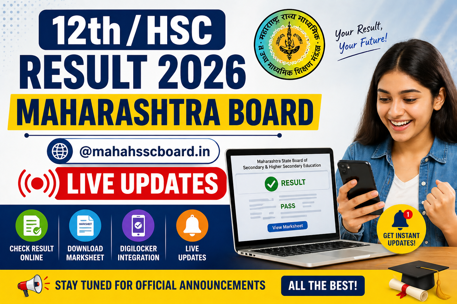 12th/HSC Result 2026 Maharashtra Board @mahahsscboard.in Live Updates