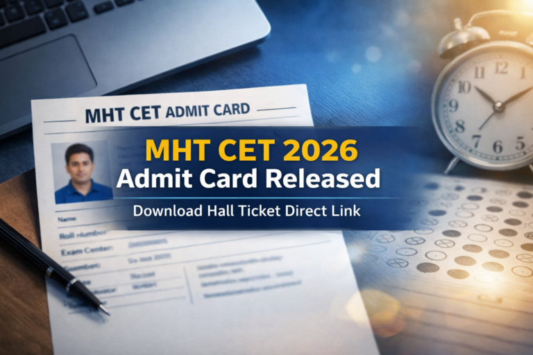 MHT CET 2026 Admit Card Released: Download Hall (Ticket Direct Link)