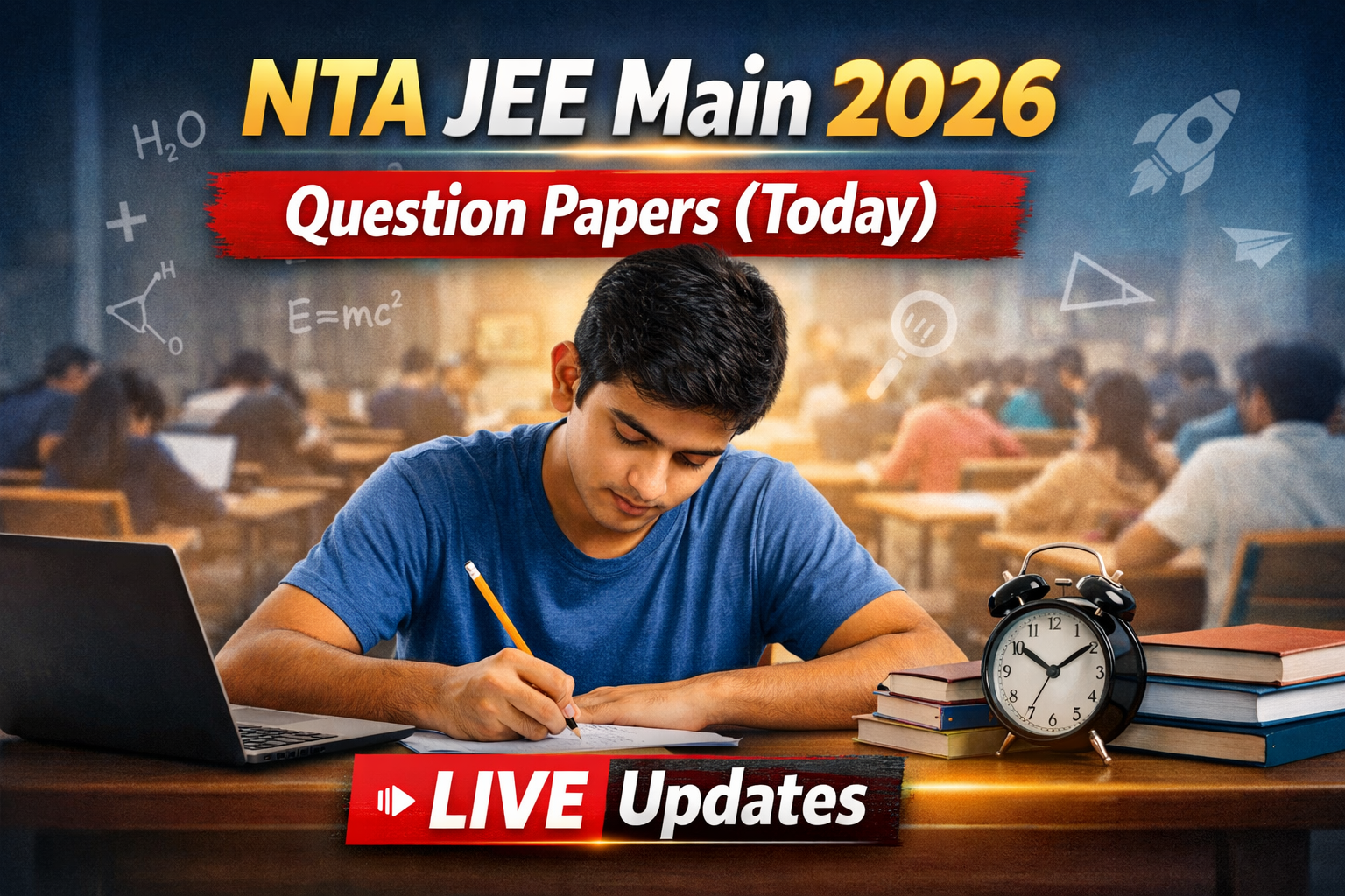 NTA JEE Main 2026 Session 2 Question Papers (Today) LIVE