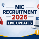 NIC Recruitment 2026 Live Updates