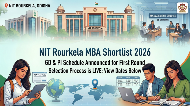 NIT Rourkela MBA Shortlist 2026: GD & PI Schedule Announced for First Round