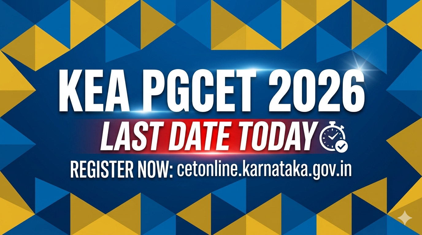 KEA PGCET 2026 Application Last Date Today