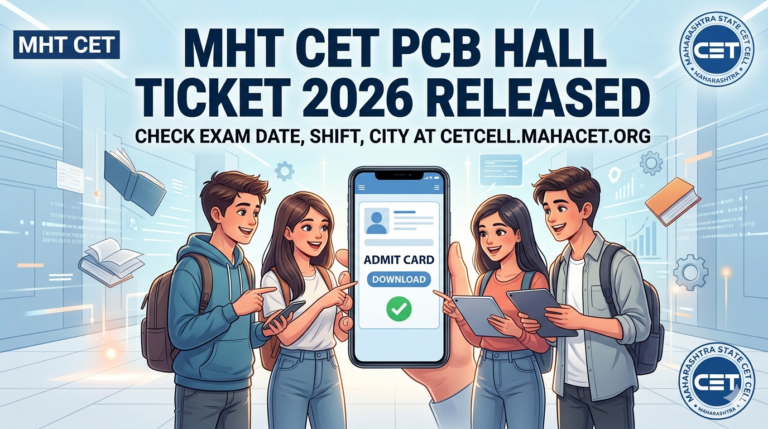 MHT CET PCB Hall Ticket 2026 Released
