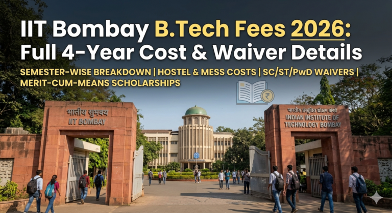 IIT Bombay B.Tech Fees 2026: Full 4-Year Cost & Waiver Details
