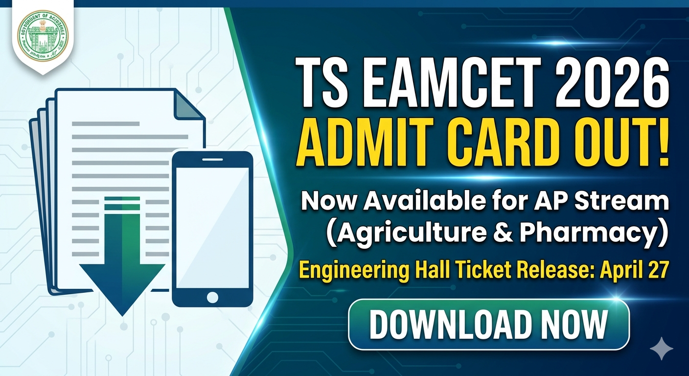 TS EAMCET 2026 Admit Card OUT for AP Stream