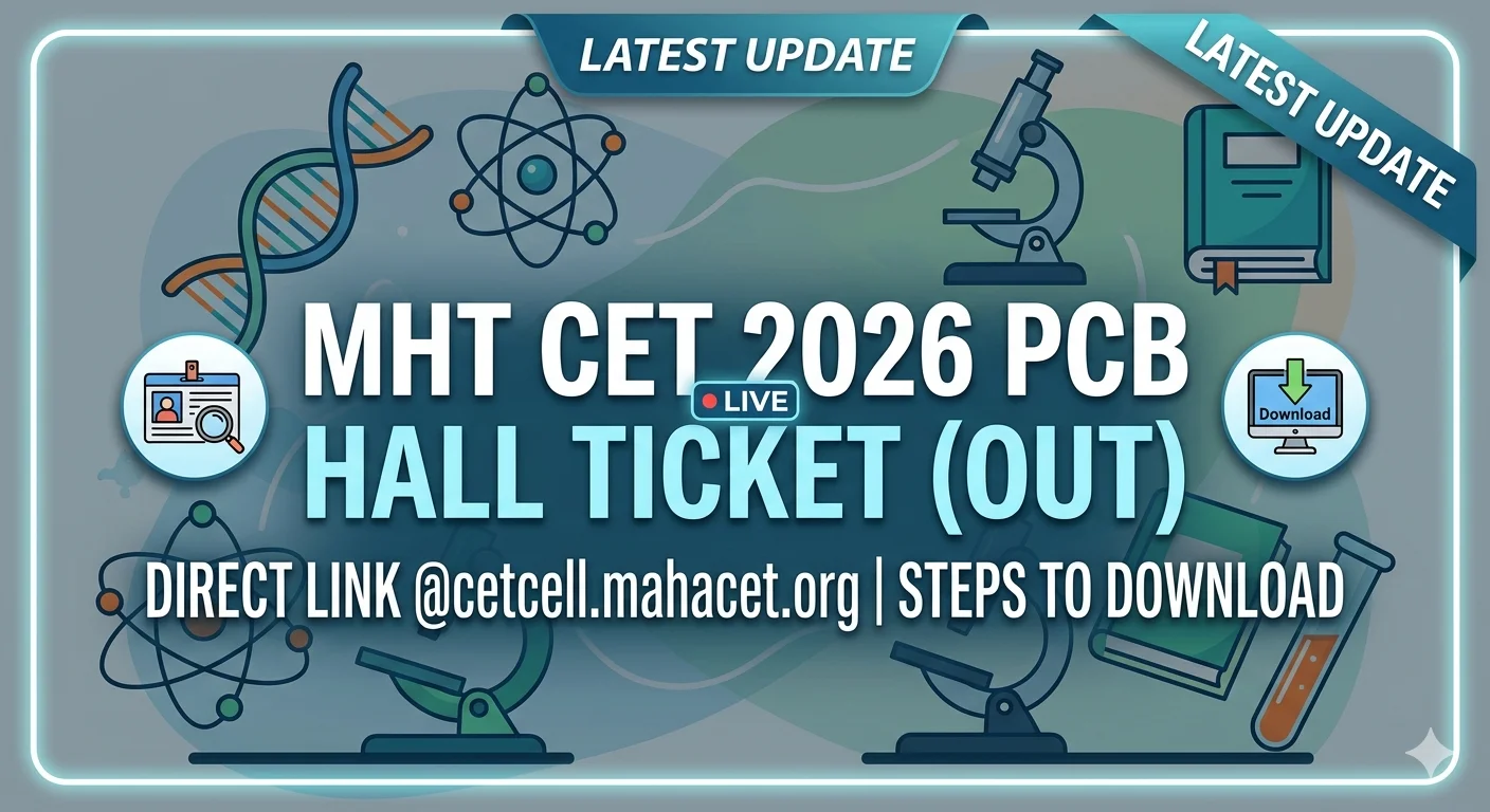 MHT CET 2026 PCB Hall Ticket Out: