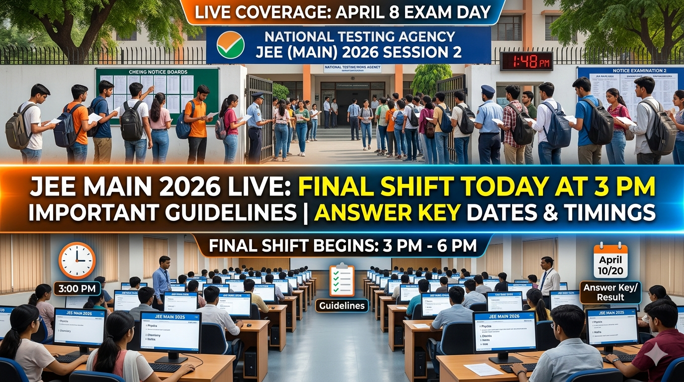 JEE Main 2026 April 8 Session 2 Live Updates