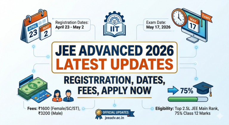 JEE Advanced 2026: Registration Opens Today for Top 2.5 Lakh Candidates