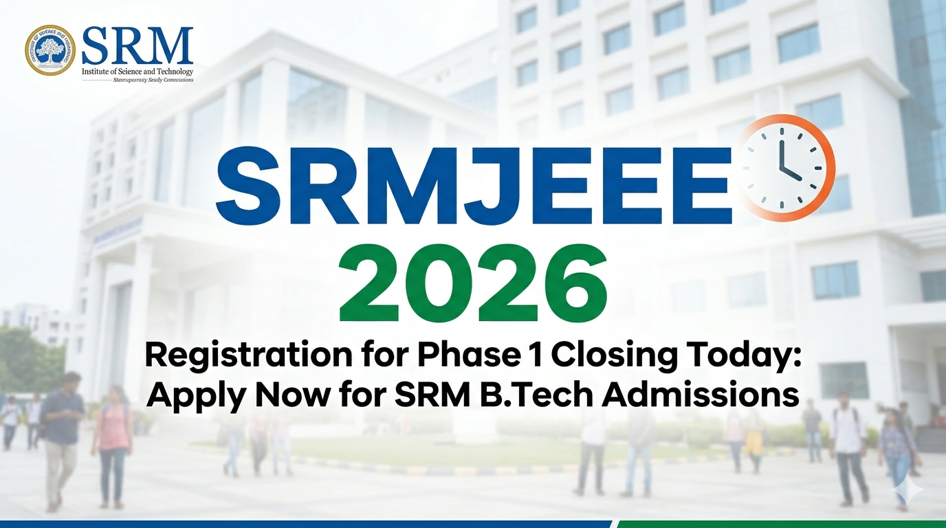 SRMJEEE 2026 Phase 1 Registration Closes Today