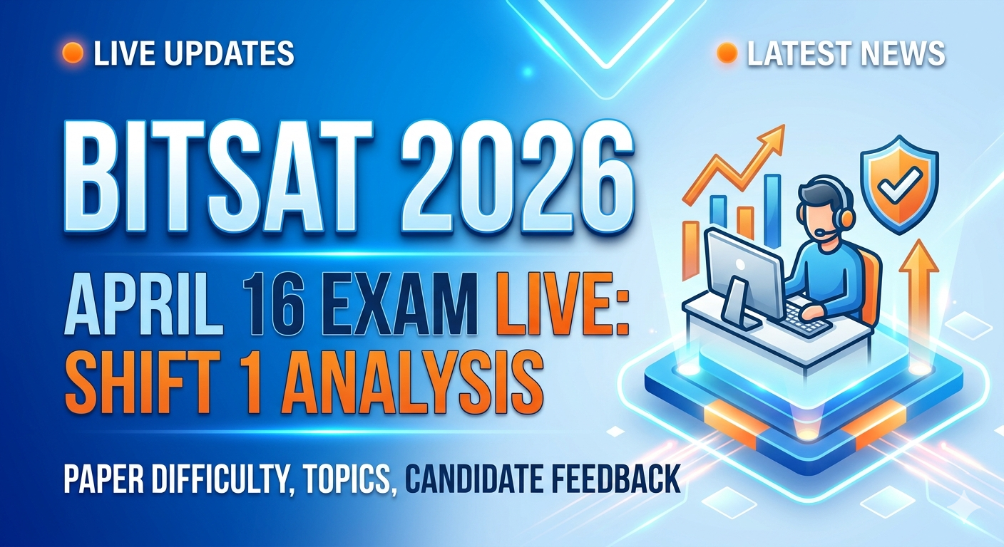 BITSAT 2026 April 16 Exam Live: Shift 1 Analysis