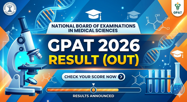 GPAT 2026 Result Declared: Direct Link to Download Merit List, Cutoff, and Topper List