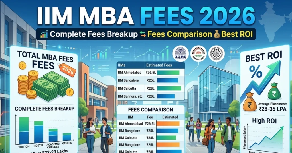 IIM MBA Fees 2026: Complete Fees Breakup, Fees Comparison, Best ROI