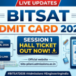 BITSAT Admit Card 2026 (Live): Session 1 Hall Ticket Out Today at bits-pilani.admissions.ac.in; Direct Link Here