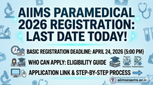 AIIMS BSc Nursing 2026 Application Form Last Date TODAY: Apply Soon at aiimsexams.ac.in