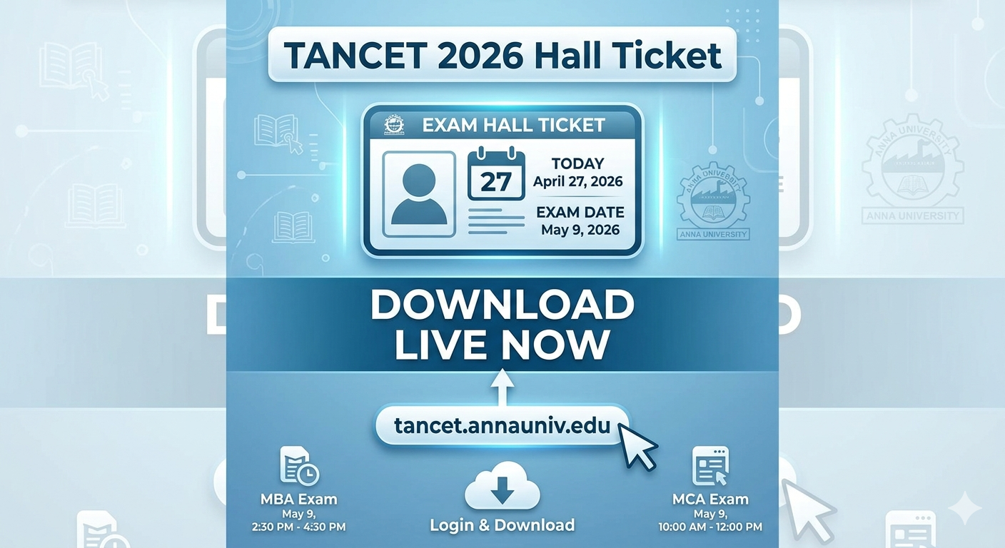 TANCET 2026 Hall Ticket Download (TODAY) LIVE