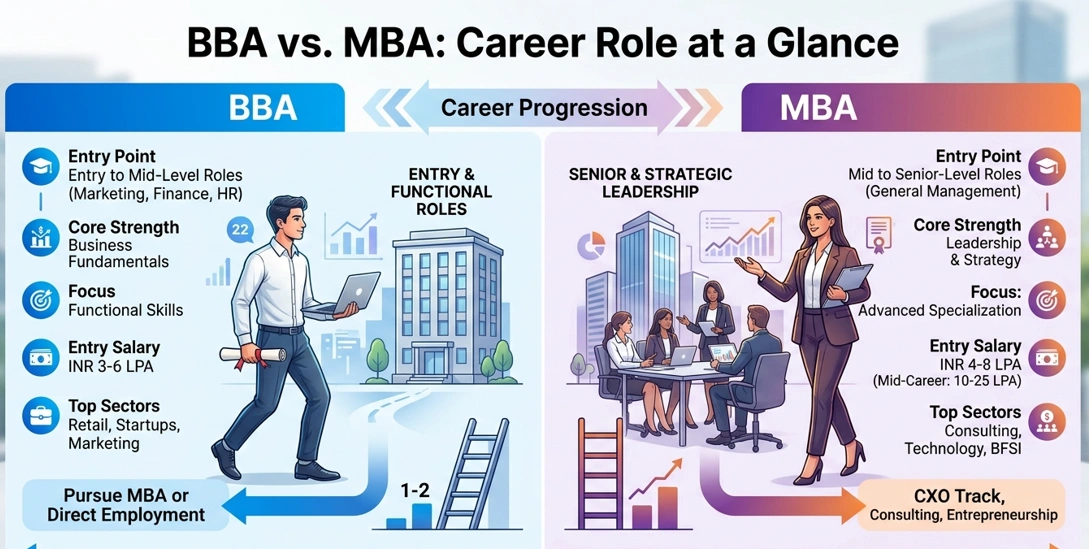 BBA vs MBA career scope