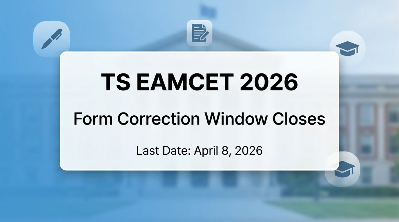 TS EAMCET 2026: Form Correction Window Closes