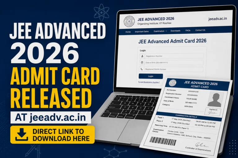 JEE Advanced Admit Card 2026 Released