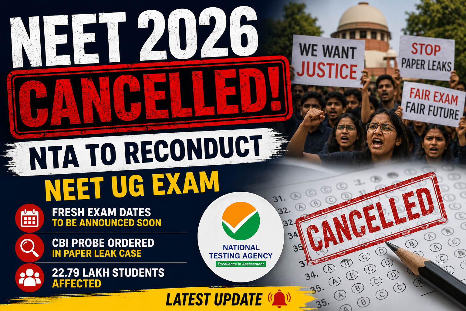 NEET 2026 Exam Cancelled!