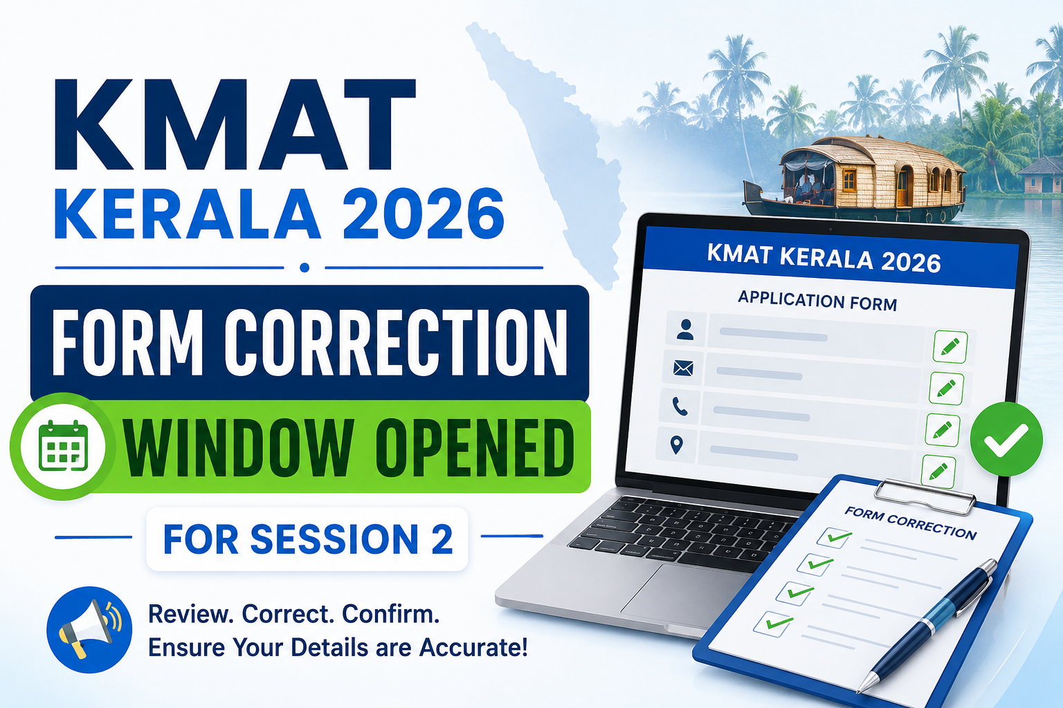 KMAT Kerala 2026 Form Correction Window Opened for Session 2