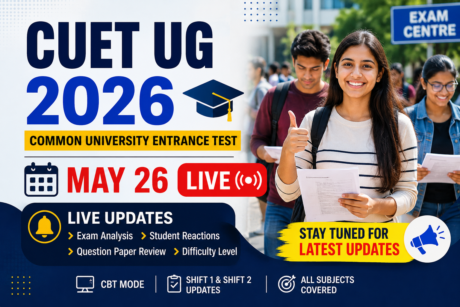 CUET UG 2026 May 26 LIVE