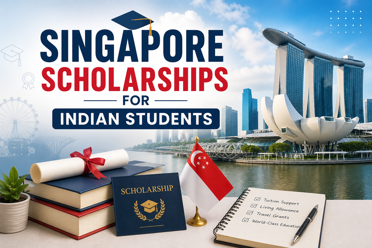 Singapore scholarships for Indian students.