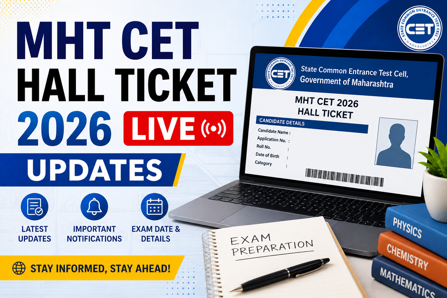MHT CET Hall Ticket 2026 LIVE Updates