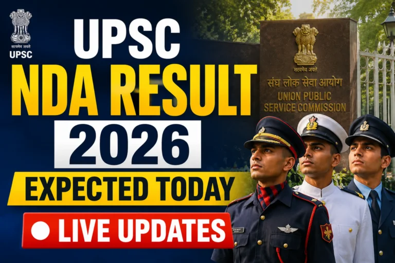 UPSC NDA Result 2026 Expected Today Live Updates- gove featured image for this
