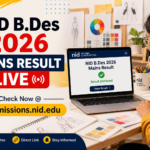 NID B.Des 2026 Mains Result Live Updates
