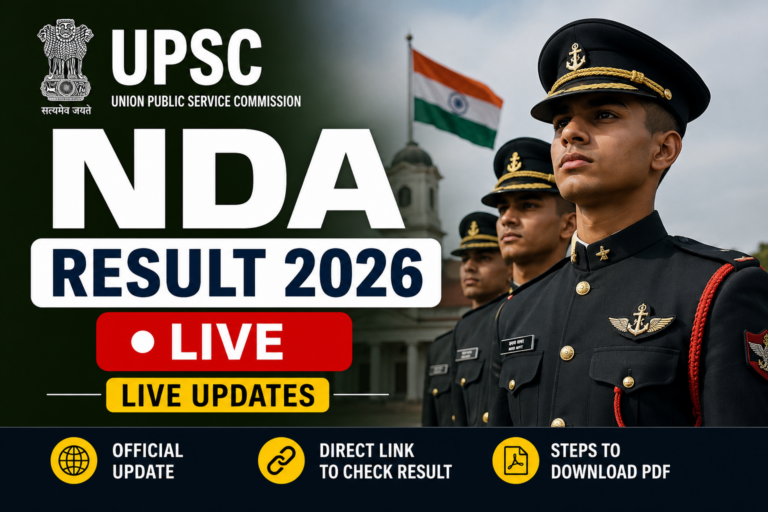 UPSC NDA Result 2026 Live Updates