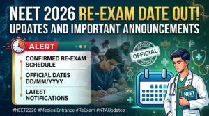 NEET 2026 Re-Exam Date Out
