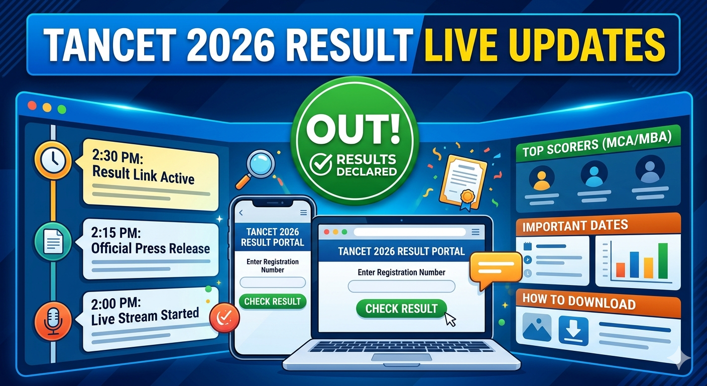 TANCET 2026 Result (OUT) at Anna University Website