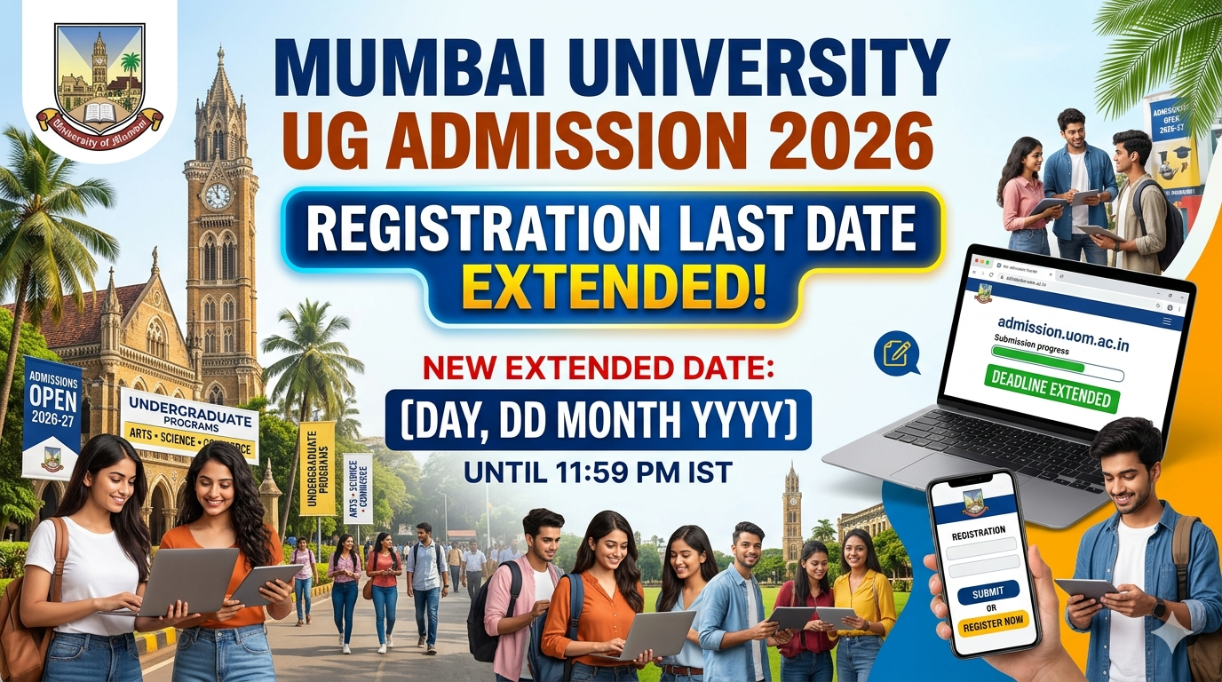 Mumbai University UG Admission 2026 Registration Last Date Extended