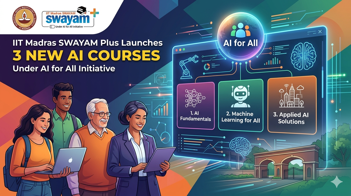 IIT Madras SWAYAM Plus Launches 3 New AI Courses Under AI for All Initiative