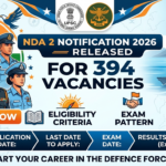NDA 2 Notification 2026 Released for 394 Vacancies: Register at UPSC; Check Eligibility, Exam Date, Selection Process and More