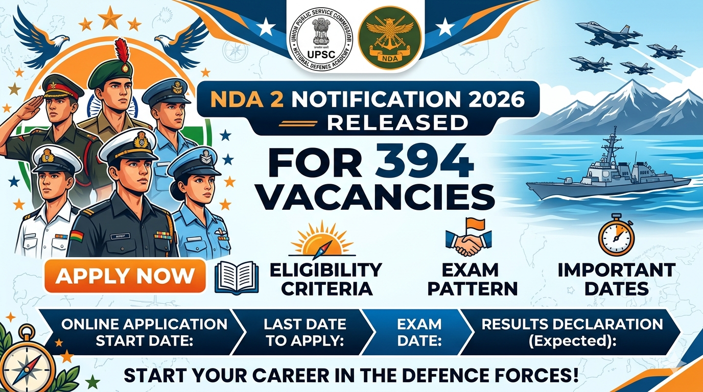 NDA 2 Notification 2026 Released for 394 Vacancies