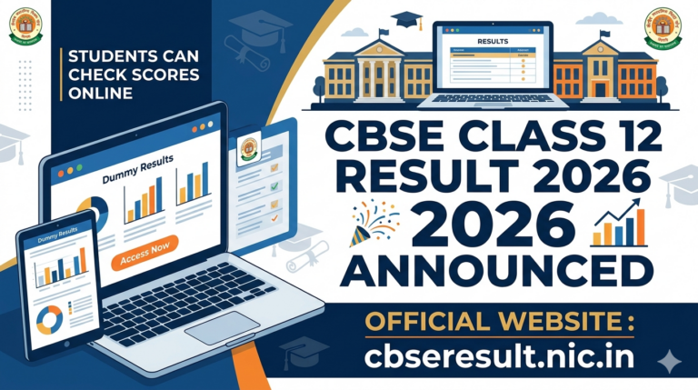 Class 12 CBSE Result 2026 Announced @cbscresult.nic.in